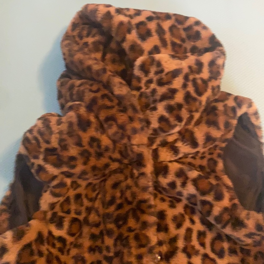 Leopard fur vest
